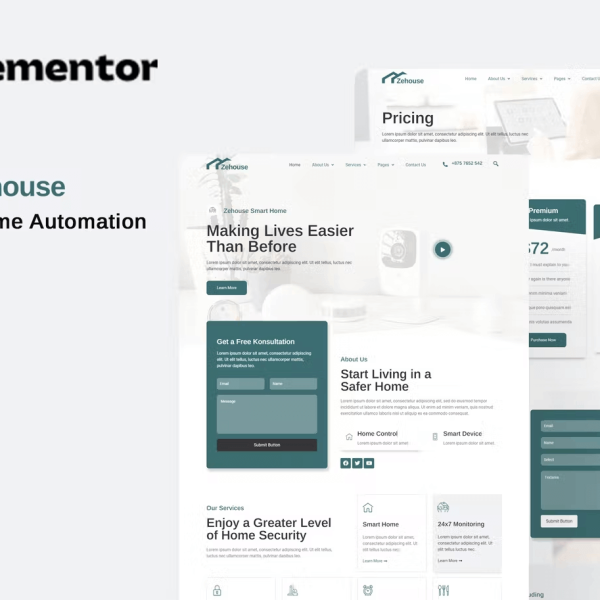 Zehouse and Smarthome Automation Elementor Template Kit