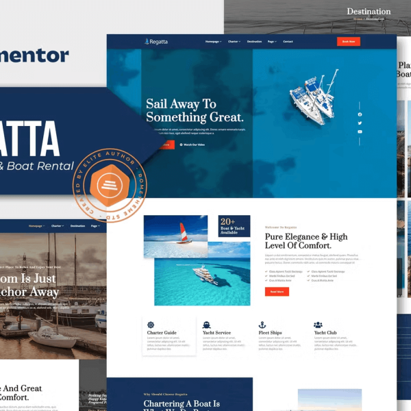 Regatta – Yacht Club and Boat Rental Elementor Template Kit