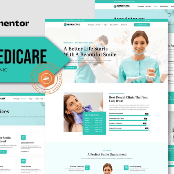 Remedicare – Dentist and Dental Clinic Template Kit