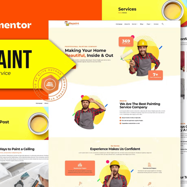 Repaint and Painting Company Service Elementor Template Kit