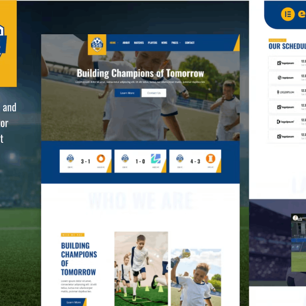 SSB – Football School and Club Elementor Template Kit
