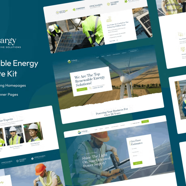 Solargy and Solar Alternative Energy Elementor Template Kit