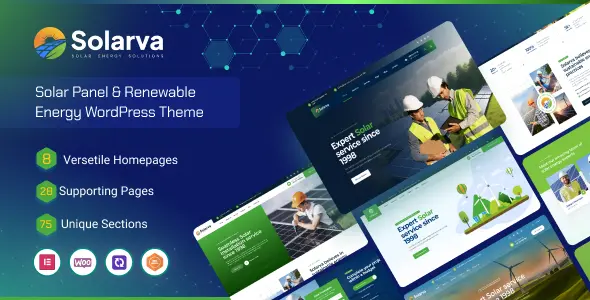 Solarva Ecology And Solar Energy WordPress Theme With License Key | Lifetime License | One Time Payment