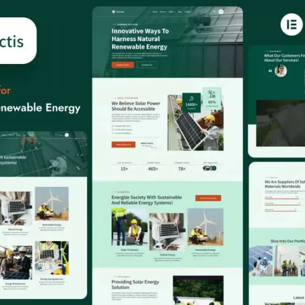 Solectis: Elementor Template Kit for Solar & Renewable Energy