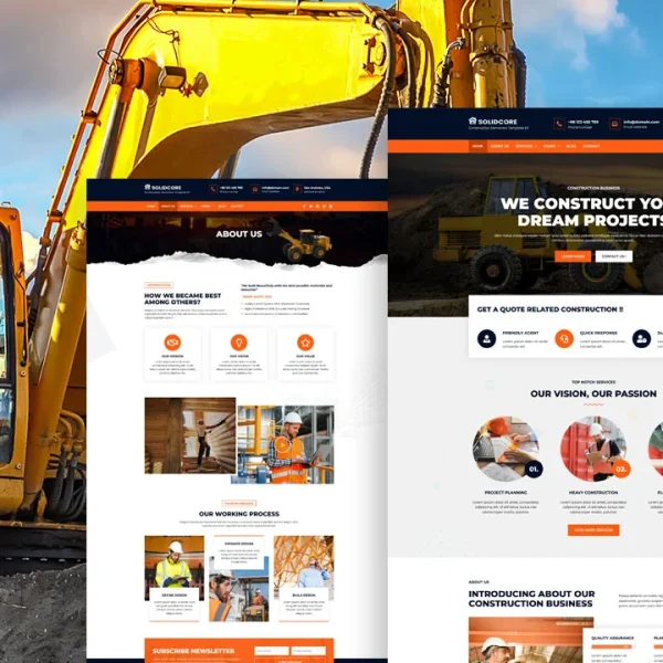 Solidcore: Elementor Template Kit for Construction & Building Services