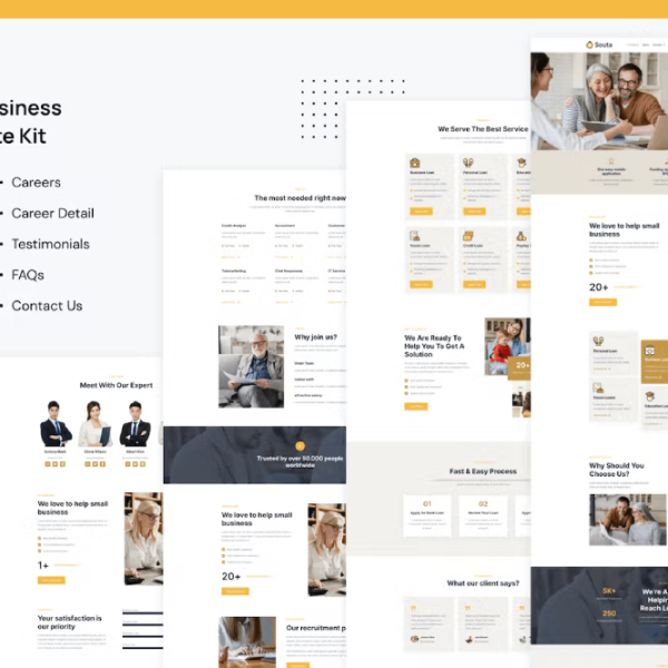 Souta – Banking and Business Loan Elementor Template Kit
