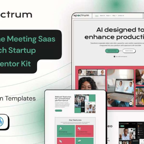 Spectrum - Elementor Pro Template Kit for Online Meeting SaaS