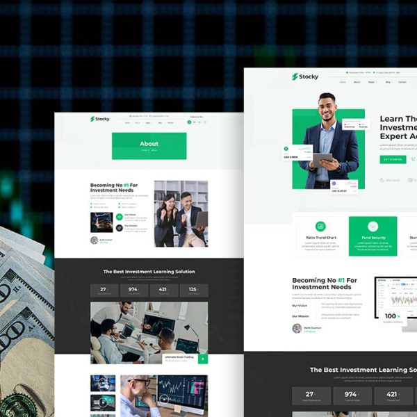Stocky: Elementor Template Kit for Stock Advisors & Investments