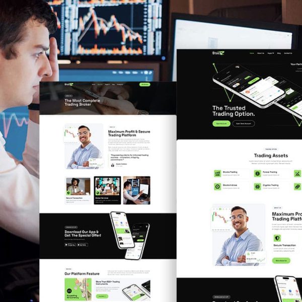 Stockz: Elementor Template Kit for Trading Brokers & Investments
