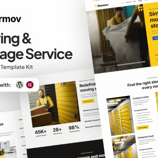 Stormov – Moving and Storage Service Elementor Template Kit
