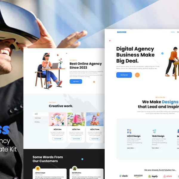 Success: Elementor Template Kit for Creative Agencies