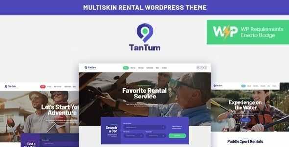 TanTum Theme for Car Boat and Bike Rental Services WordPress