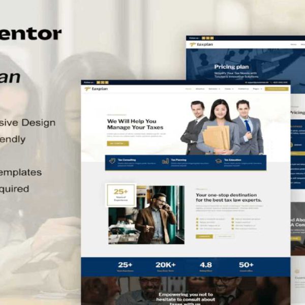 TaxPlan – Tax Advisor & Financial Consulting Elementor Pro Template Kit