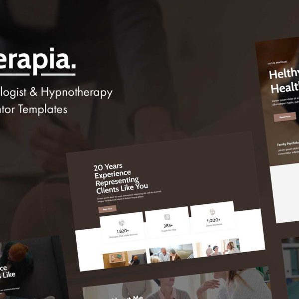 Therapia – Psychologist and Hypnotherapy Elementor Templates