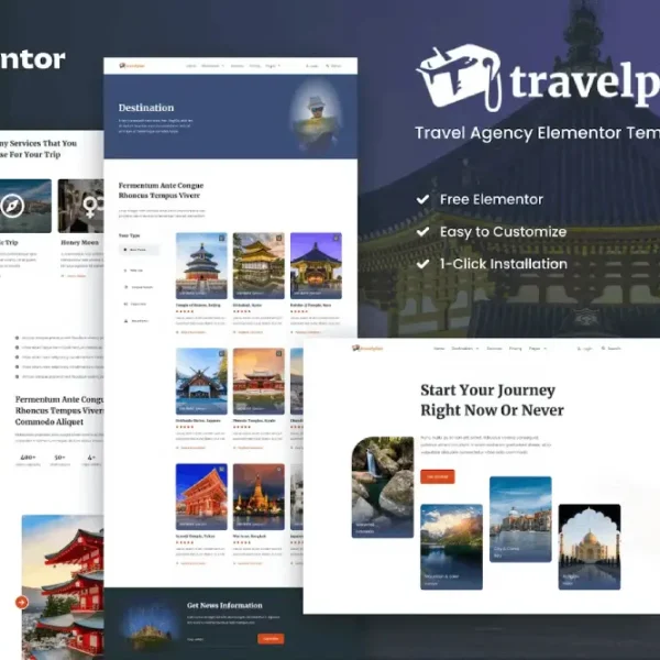 Travelplan – Elementor Template Kit for Tour & Travel Agencies