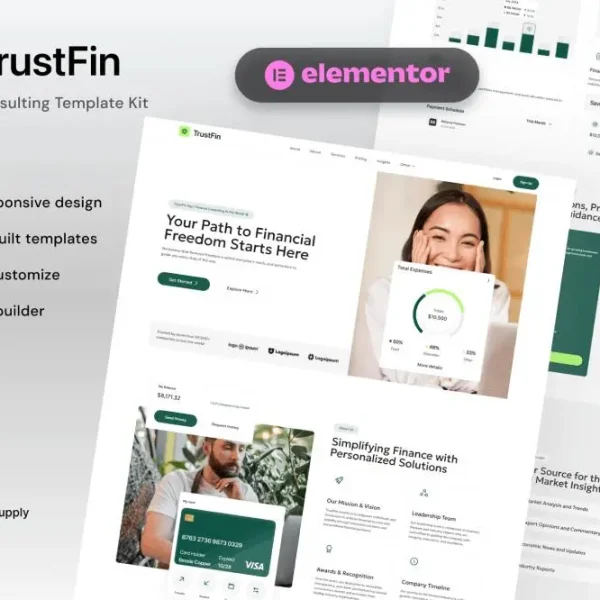 TrustFin: Elementor Template Kit for Financial Consulting Firms