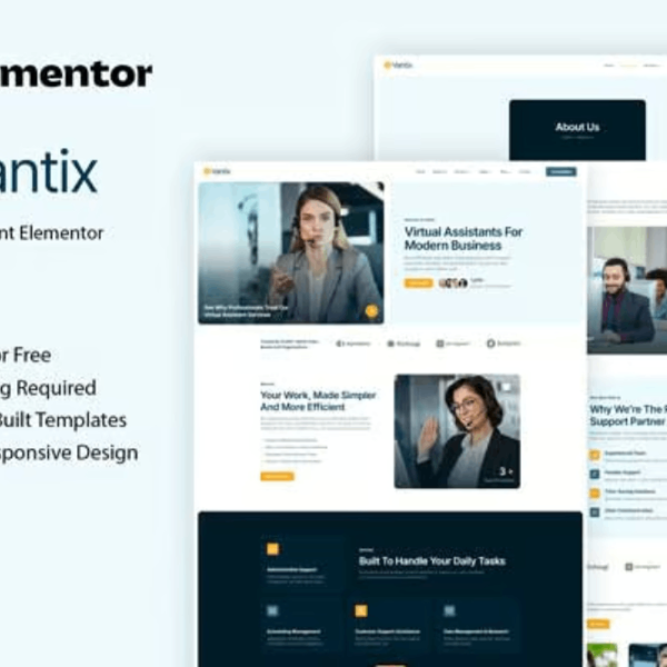 Vantix – Virtual Assistant Elementor Template Kit