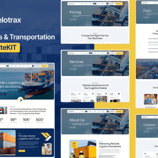 Velotrax – Logistics and Transportation Elementor Template Kit