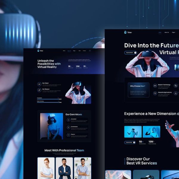 VRev: Elementor Template Kit for Virtual Reality Services