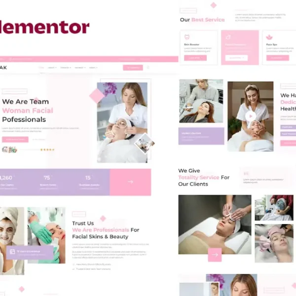 Widak: Elementor Template Kit for Facial Care & Beauty Treatment