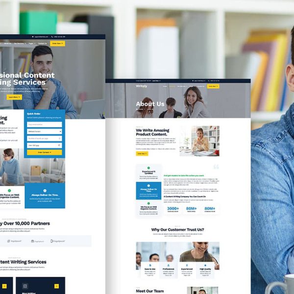 Writely: Elementor Template Kit for Content Writing & Copywriting
