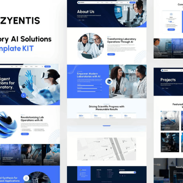 Zyentis – Laboratory AI Solutions Elementor Template Kit
