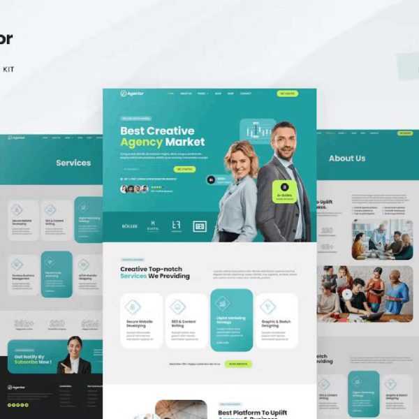 Agentor - Template Kit for Creative Agency with Elementor