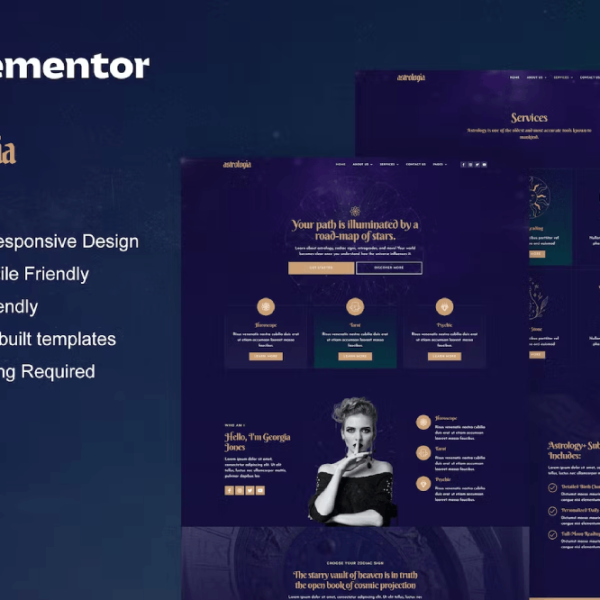 Astrologia and Horoscope Astrology Elementor Template Kit