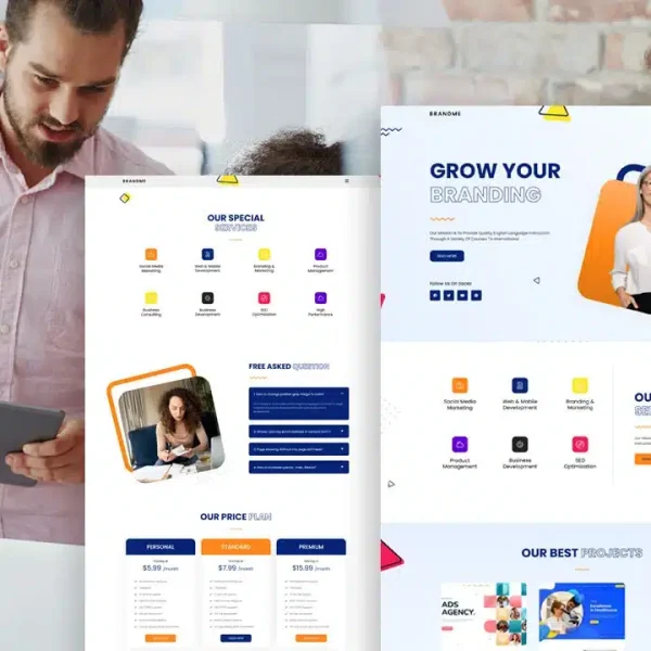 BrandMe: Elementor Template Kit for Creative Branding Agencies