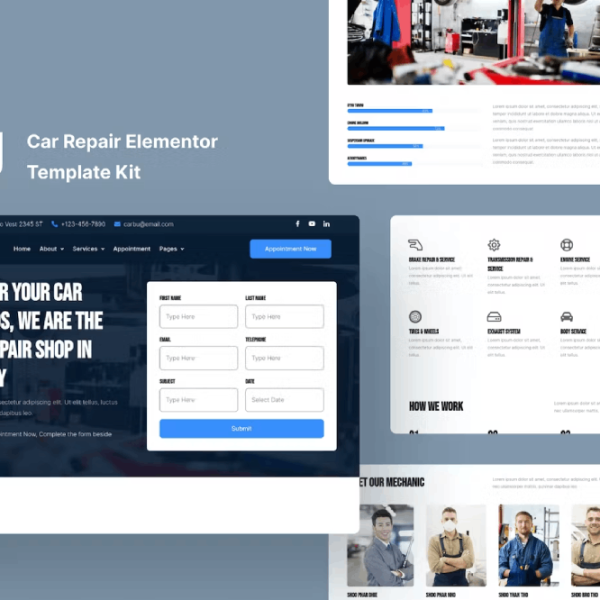Carbu and Car Repair Elementor Template Kit