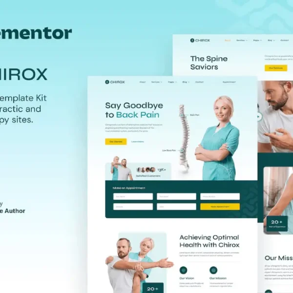 Chirox – Elementor Template Kit for Chiropractic & Physiotherapy
