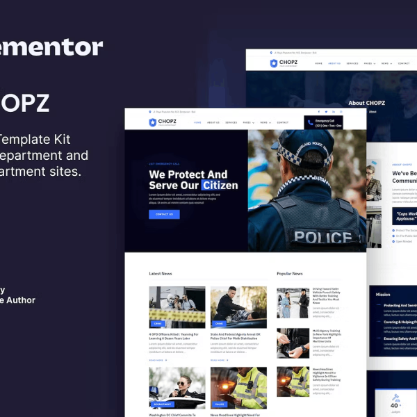 Chopz – Police and Sheriff Department Template Kit