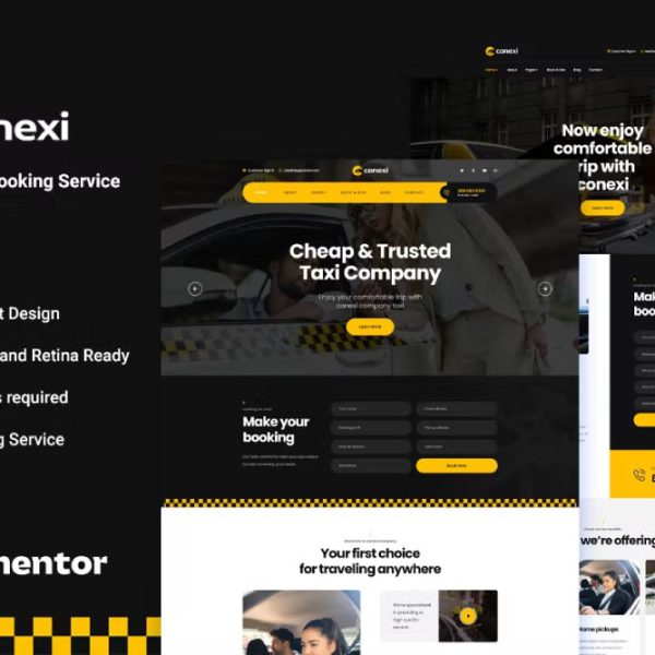 Conexi and Online Taxi Booking Service Template Kit
