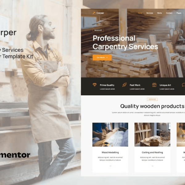 Carper – Carpenter and Craftsman Elementor Template Kit