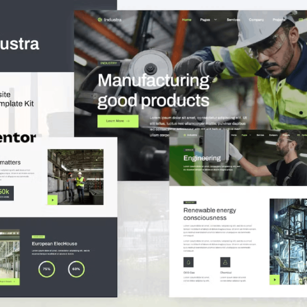 Industra – Industry and Manufacturing Elementor Template Kit
