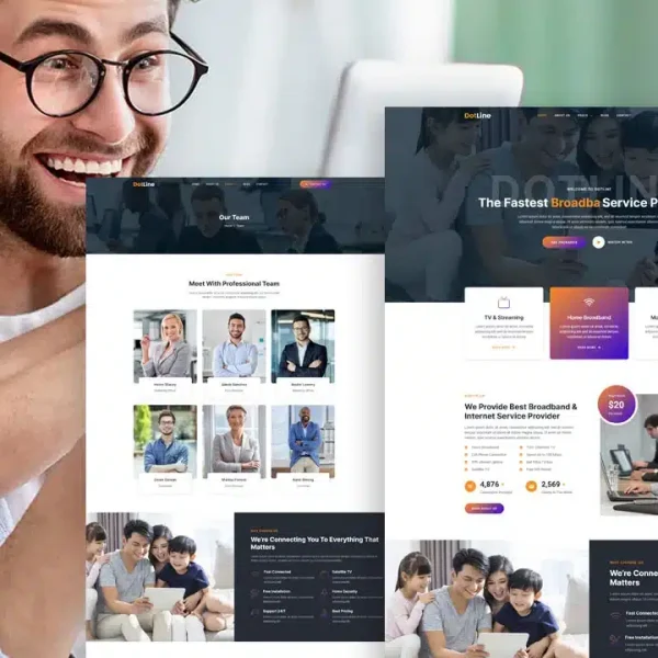 Dotline: Elementor Template Kit for Broadband & Internet Service Providers