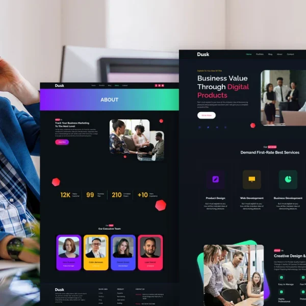 Dusk: Elementor Template Kit for Creative Dark Agencies