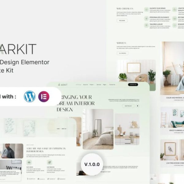 Aarkit - Interior Design Elementor Template Kit