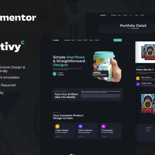 Creativy: Elementor Template Kit for Creative Agency & Portfolio