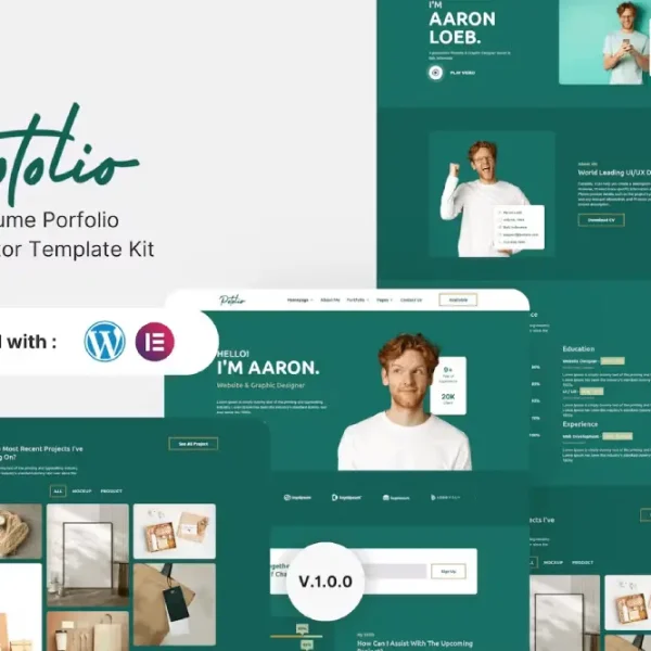 Potolio: Elementor Template Kit for CV Resume and Portfolio