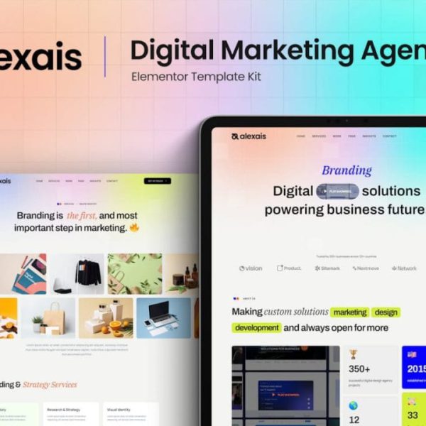 Alexais - Digital Marketing Agency Elementor Template Kit