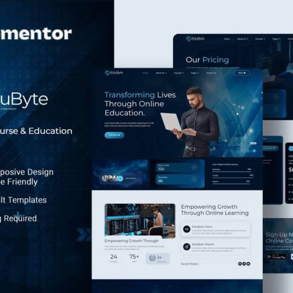 EduByte: Elementor Template Kit for IT Online Course & Education