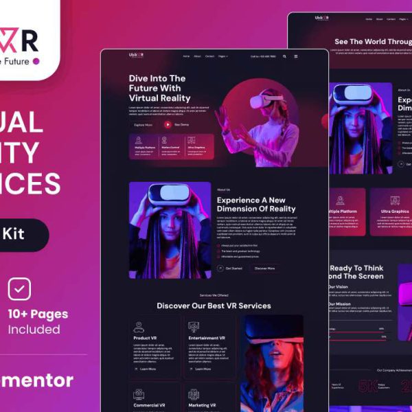 UbikVR: Elementor Template Kit for Virtual Reality Service Providers