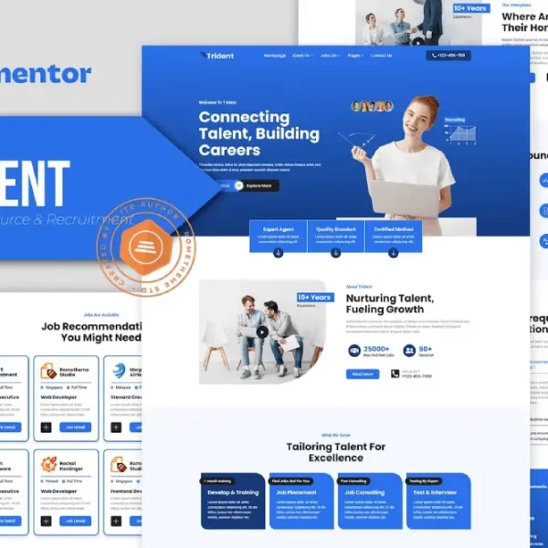 Trident – Elementor Template Kit for HR & Recruitment Agencies