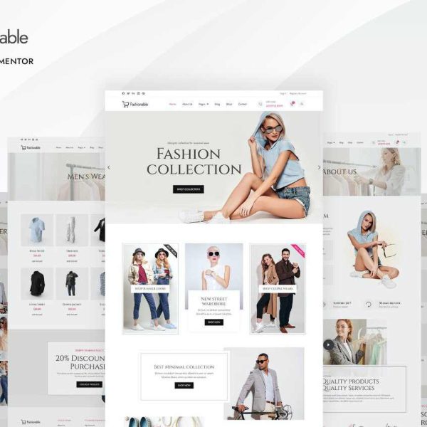 Fashionable: Elementor Template Kit for Fashion Shops & Boutiques