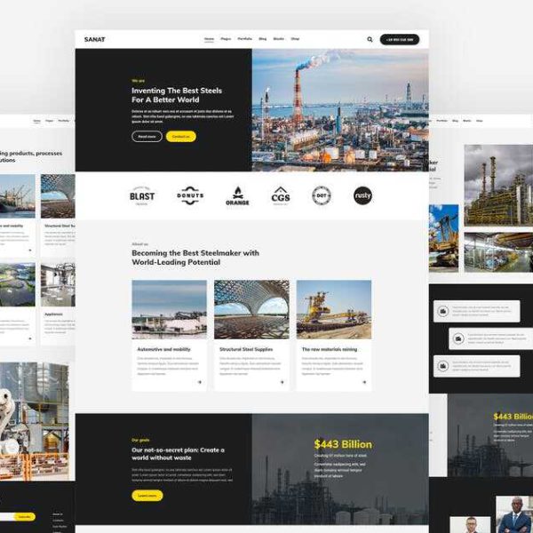 Sanat: Elementor Template Kit for Industry & Manufacturing Services