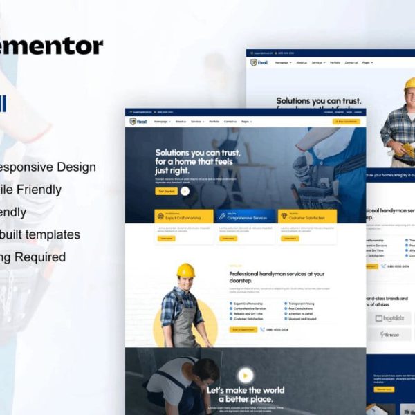 FixAll: Elementor Template Kit for Handyman & Repair Services