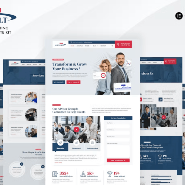 Finconsult Financial Consulting Elementor Template Kit