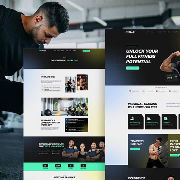 FitCoach: Elementor Template Kit for Personal Trainer & Fitness Services