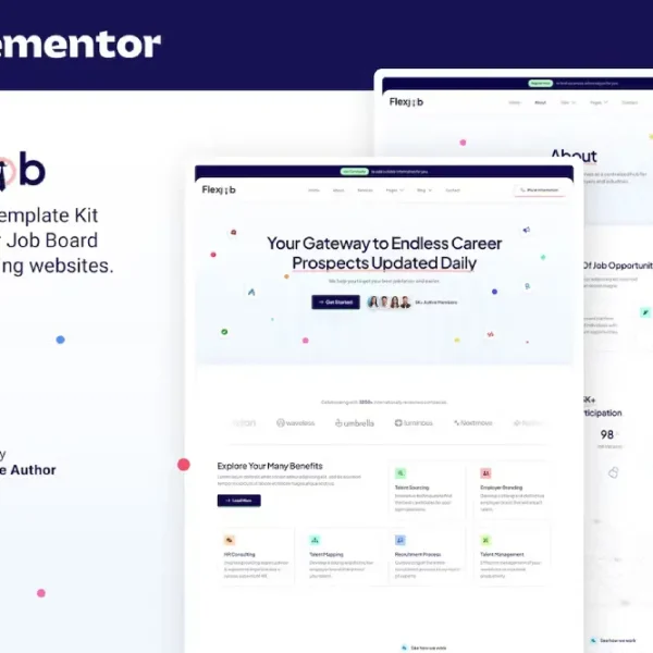 Flexjob – Elementor Template Kit for Job Board & Recruitment Services